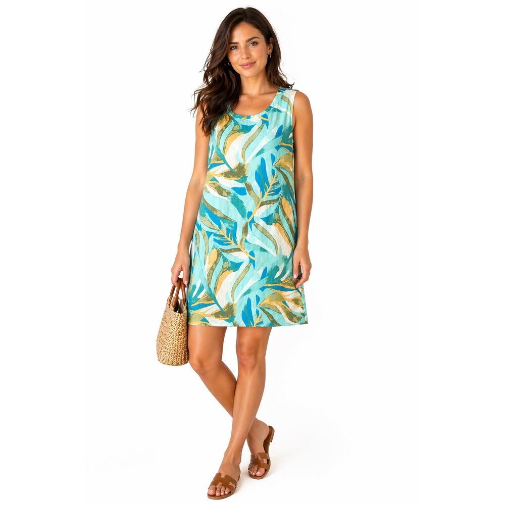 Rachel Zoe Linen Tropical Dress Medium